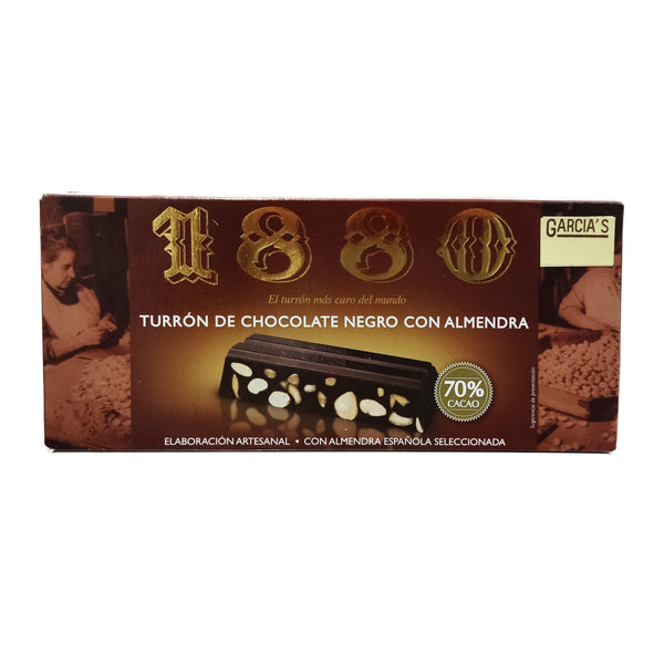 1880 - Turron De Chocolate Negro Con Almendra - 250g