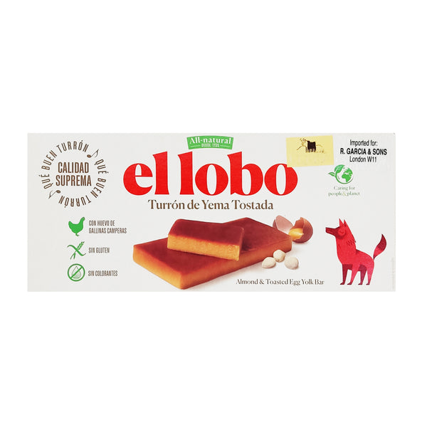 El Lobo - Turron De Yema Tostada - Almond & Toasted Egg Yolk Bar - 200g