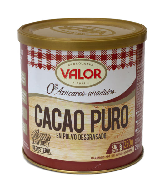 Valor - Cacao Puro En Polvo Desgrasado - 250g