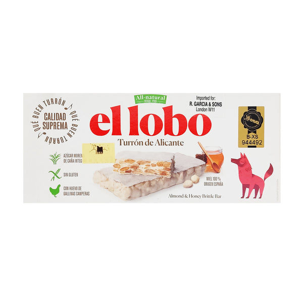 El Lobo - Turron De Alicante - Almond & Honey Brittle Bar - 250g