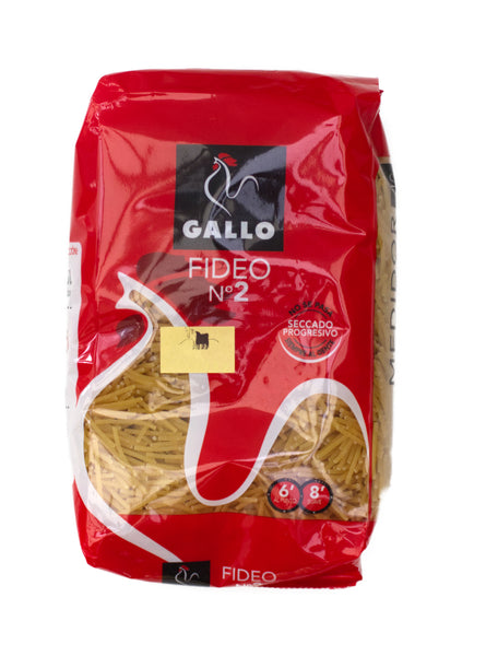 Pasta Para Fideuá Gallo N ° 2, Bolsa De 500 G – Lote De 2